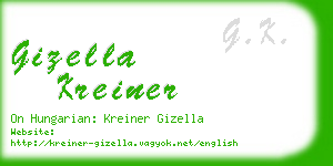 gizella kreiner business card